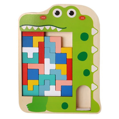 Multi Functional Wooden Tetris Board/ Wooden Blocks Tetris for Kids/Single Player Wooden Blocks