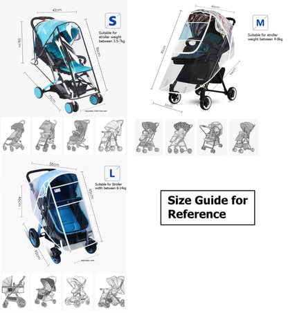 Baby Stroller Push chair Pram Universal Waterproof Wind Dust Shield Rain Cover