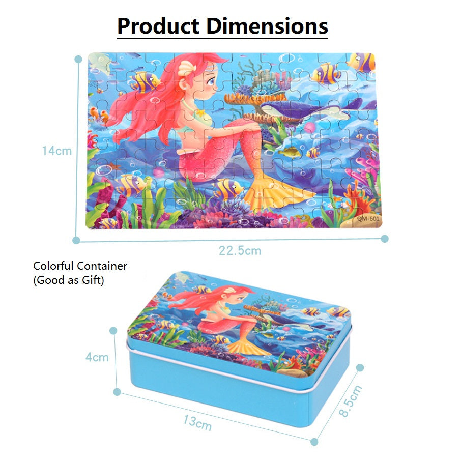 60 Pcs Cartoon Puzzles for Kids Educational Story Telling Puzzles Duo Side Puzzle