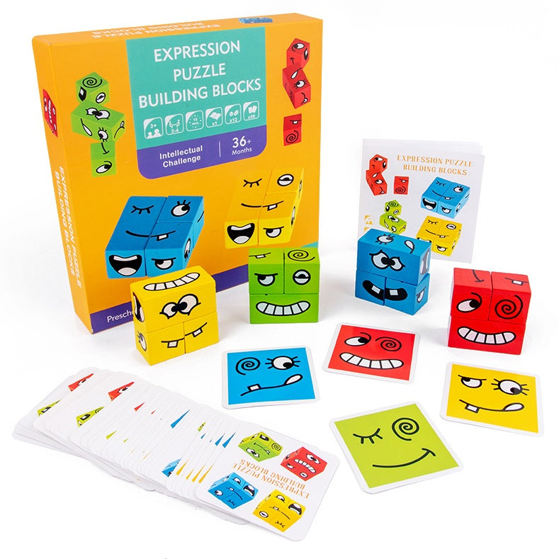 Expression Emotion Puzzle Building Block