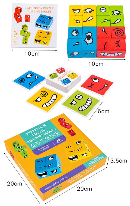 Expression Emotion Puzzle Building Block