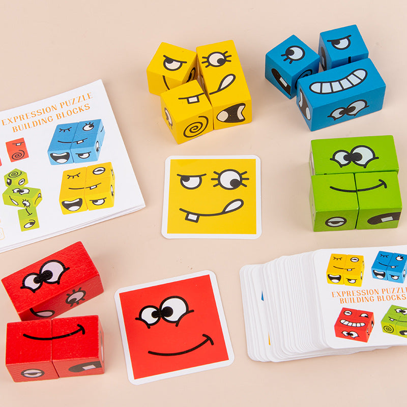 Expression Emotion Puzzle Building Block