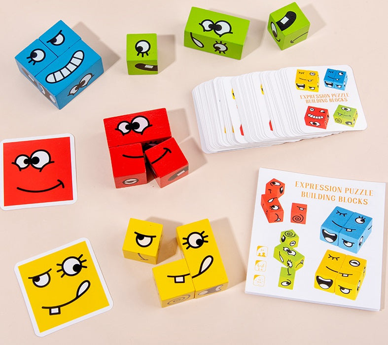 Expression Emotion Puzzle Building Block