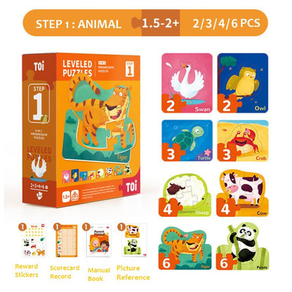 TOI Premium Steps Leveled Puzzle Jigsaw Puzzles for Kids