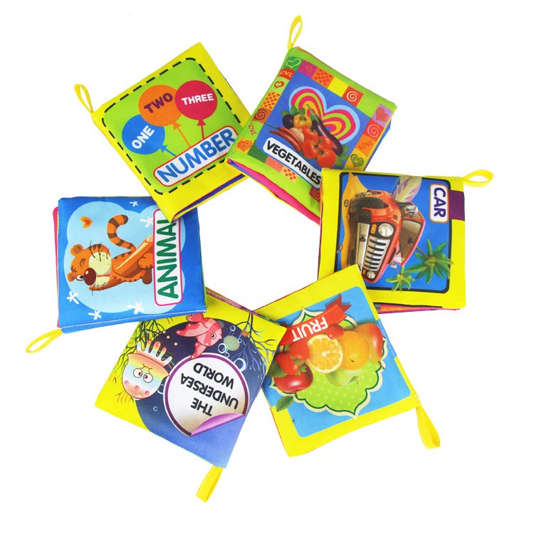 12 Books- Toddler Infant Book Set / Baby Colorful Cloth Book