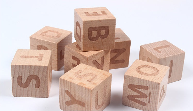 Spelling A-Z Alphabets Blocks with 60pcs Flash Cards/ Toys & Spelling for Kindergarteners