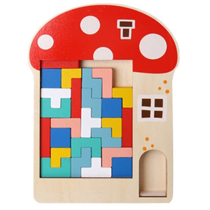 Multi Functional Wooden Tetris Board/ Wooden Blocks Tetris for Kids/Single Player Wooden Blocks