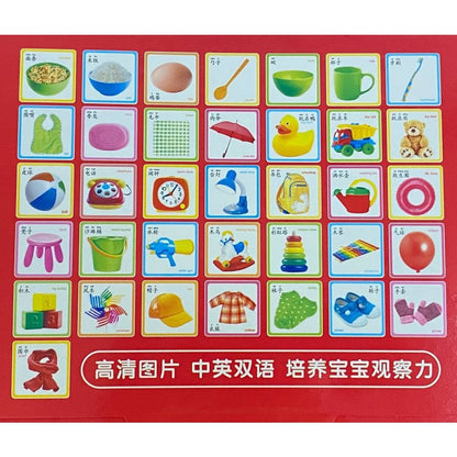 Chinese & English Flash Cards for Beginner | Mandarin Learning Card with Colourful HD Large Flashcards