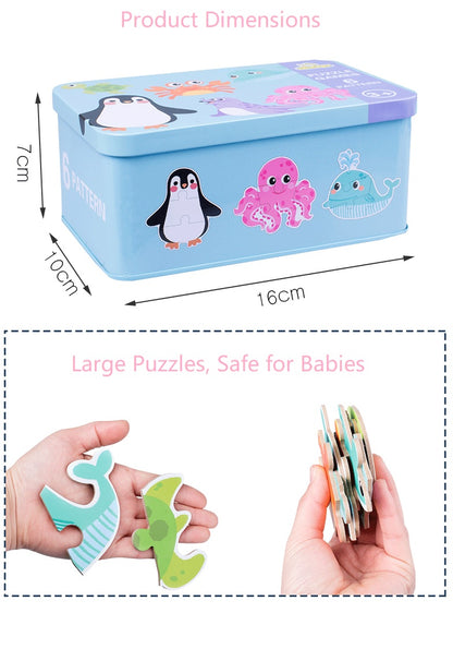 6-in-1 Kids Jigsaw Puzzle Toy Early Educational in Casing Box | Gift Goodie bags