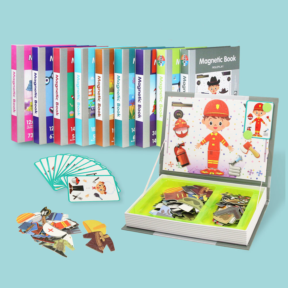 3D Magnetic Book for Kids, Jigsaw Puzzle with Different Themes