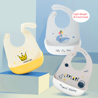 Food Grade Silicone Baby Feeding Bibs