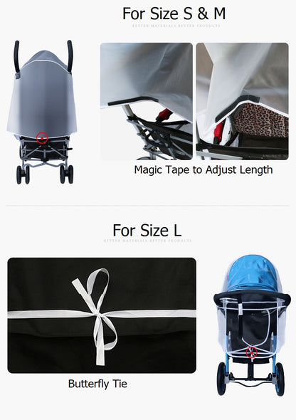 Baby Stroller Push chair Pram Universal Waterproof Wind Dust Shield Rain Cover