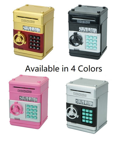 Mini ATM Password Money Box Electronic Piggy Bank Safety Cash Coins Saving Box Automatic Deposit Banknote