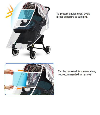 Baby Stroller Push chair Pram Universal Waterproof Wind Dust Shield Rain Cover