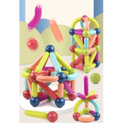 [25/36/42/64/100Pcs] Magnetic Building Block Toys with Rounded Grip/ Colorful Grip for Toddlers/ DIY Construction Gift