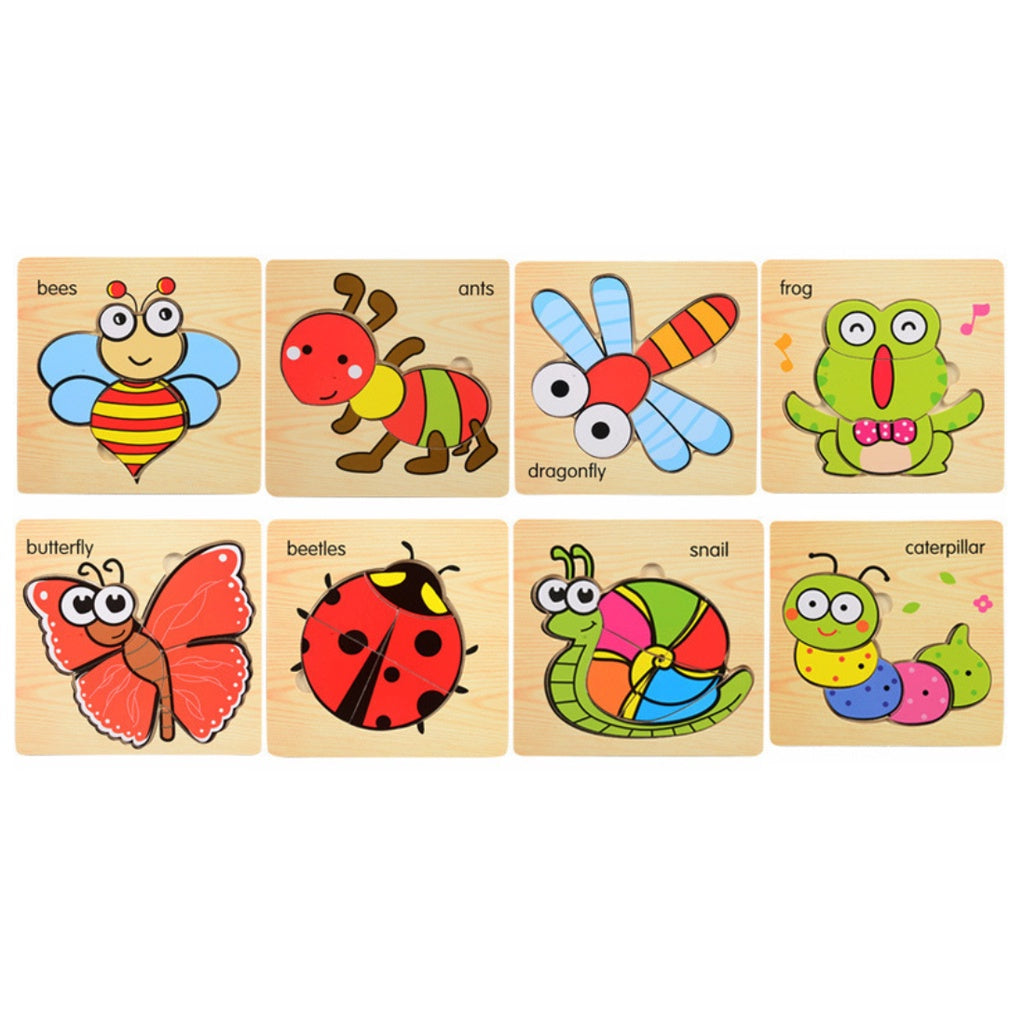 Wooden Puzzle Light Weight Jigsaw Puzzle for Object Learning Kids Toddlers