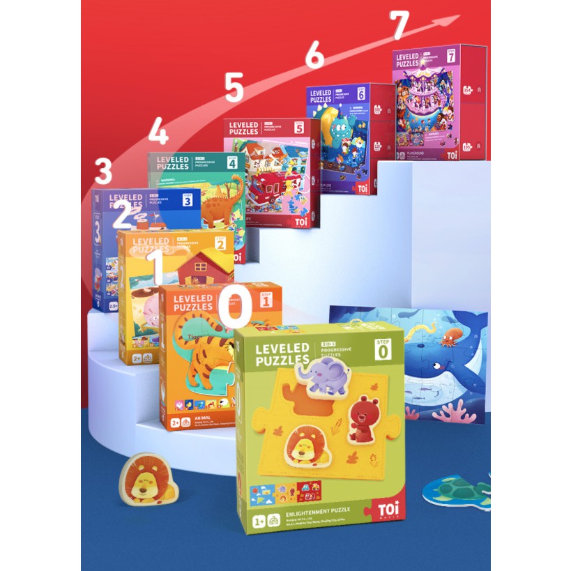 TOI Premium Steps Leveled Puzzle Jigsaw Puzzles for Kids