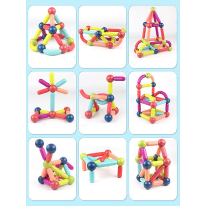 [25/36/42/64/100Pcs] Magnetic Building Block Toys with Rounded Grip/ Colorful Grip for Toddlers/ DIY Construction Gift