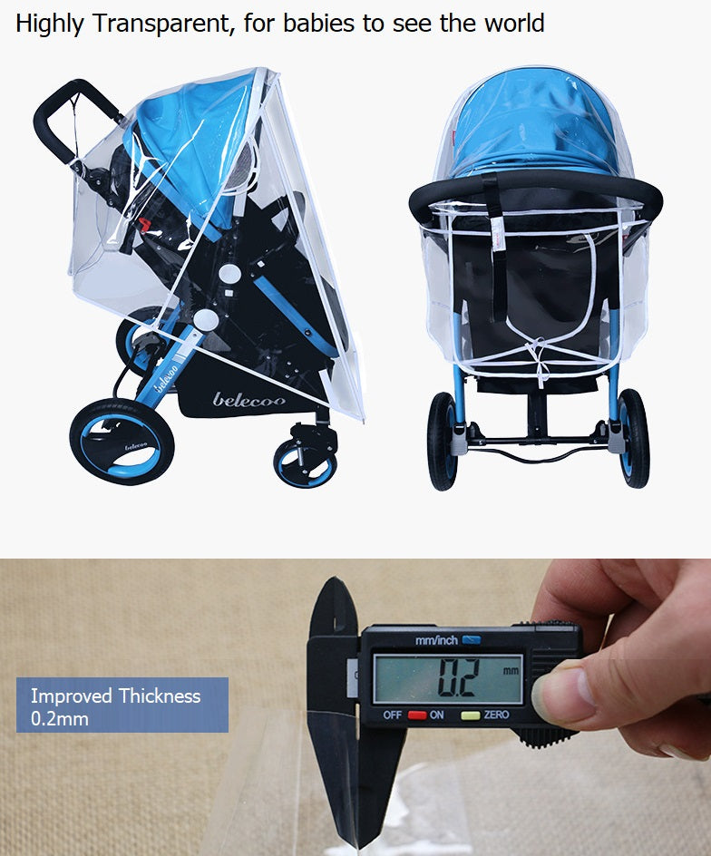 Baby Stroller Push chair Pram Universal Waterproof Wind Dust Shield Rain Cover