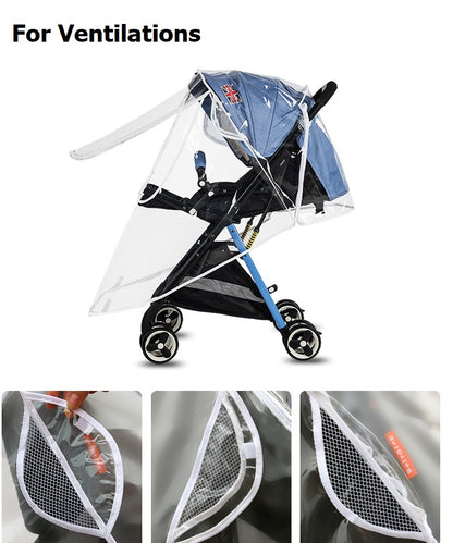 Baby Stroller Push chair Pram Universal Waterproof Wind Dust Shield Rain Cover