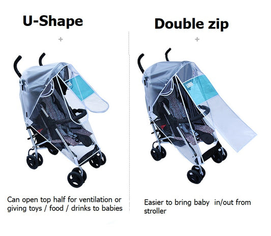 Baby Stroller Push chair Pram Universal Waterproof Wind Dust Shield Rain Cover