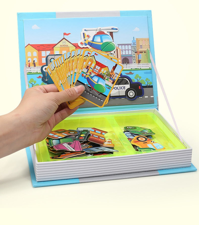 3D Magnetic Book for Kids, Jigsaw Puzzle with Different Themes