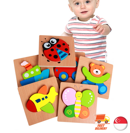 3D Wooden Puzzle Preschool Educational Toy