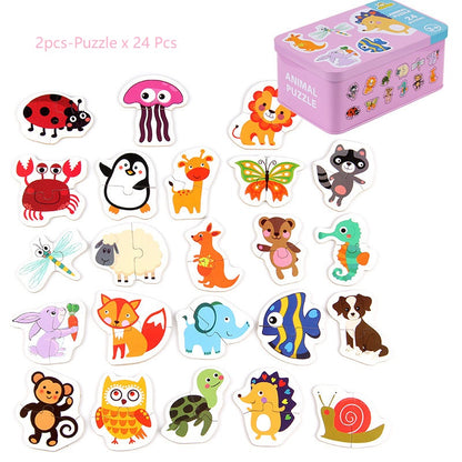 6-in-1 Kids Jigsaw Puzzle Toy Early Educational in Casing Box | Gift Goodie bags