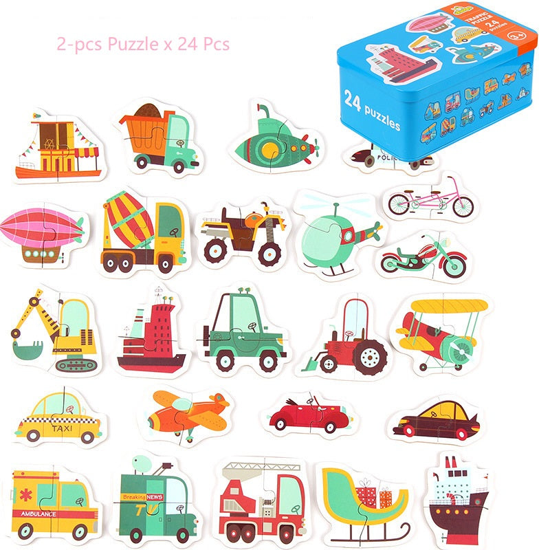 6-in-1 Kids Jigsaw Puzzle Toy Early Educational in Casing Box | Gift Goodie bags