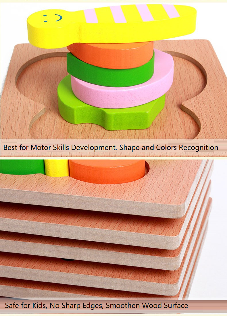 3D Wooden Puzzle Preschool Educational Toy