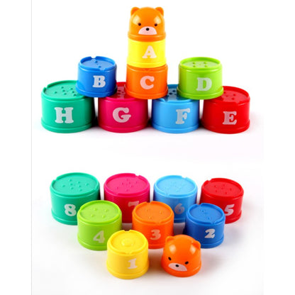 Colorful Stack Cups with Alphabets & Numbers for Toddler