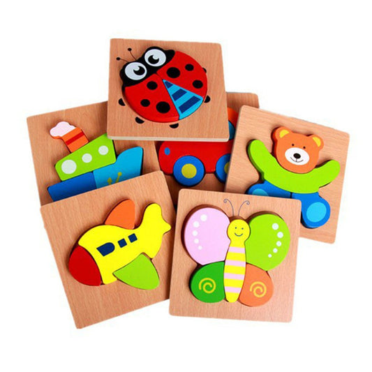 3D Wooden Puzzle Preschool Educational Toy