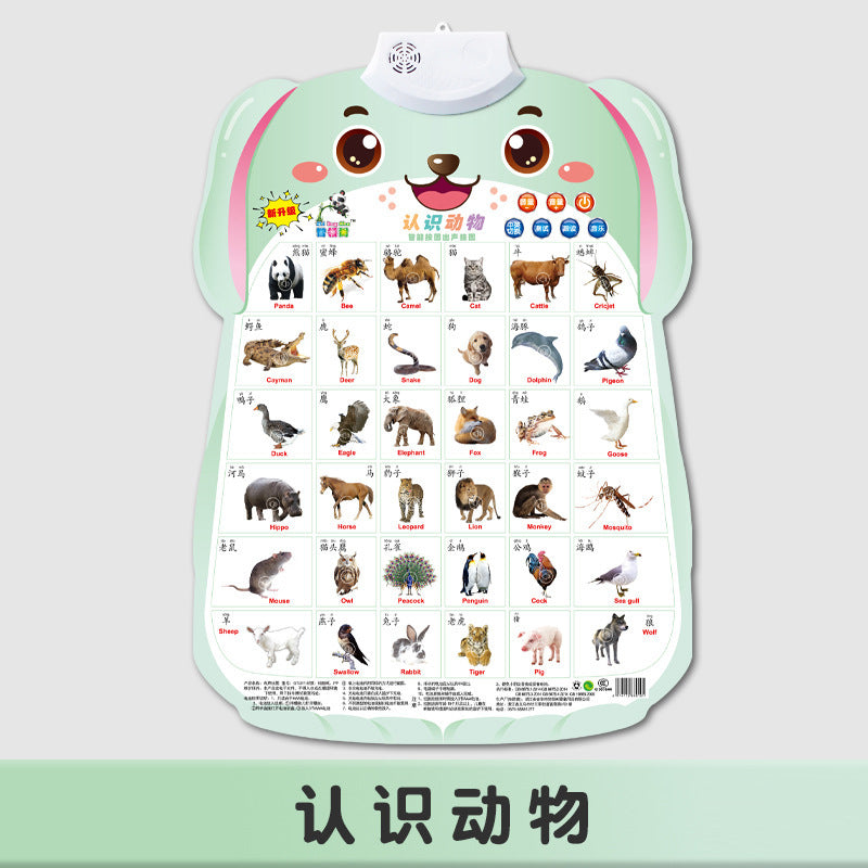 Kids Bilingual Audio Learning Hanging Board with Voice (Mandarin & English)