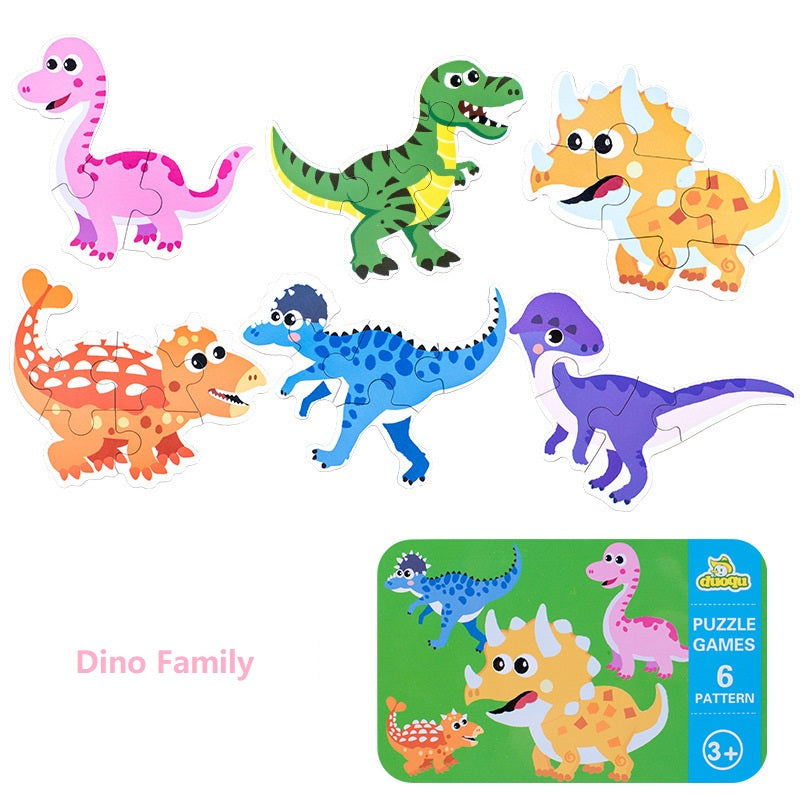 6-in-1 Kids Jigsaw Puzzle Toy Early Educational in Casing Box | Gift Goodie bags