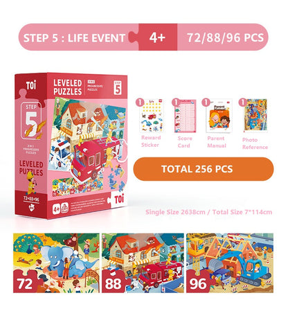 TOI Premium Steps Leveled Puzzle Jigsaw Puzzles for Kids