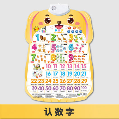 Kids Bilingual Audio Learning Hanging Board with Voice (Mandarin & English)