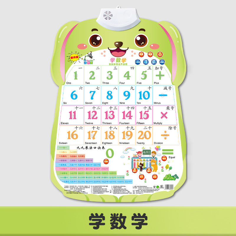 Kids Bilingual Audio Learning Hanging Board with Voice (Mandarin & English)