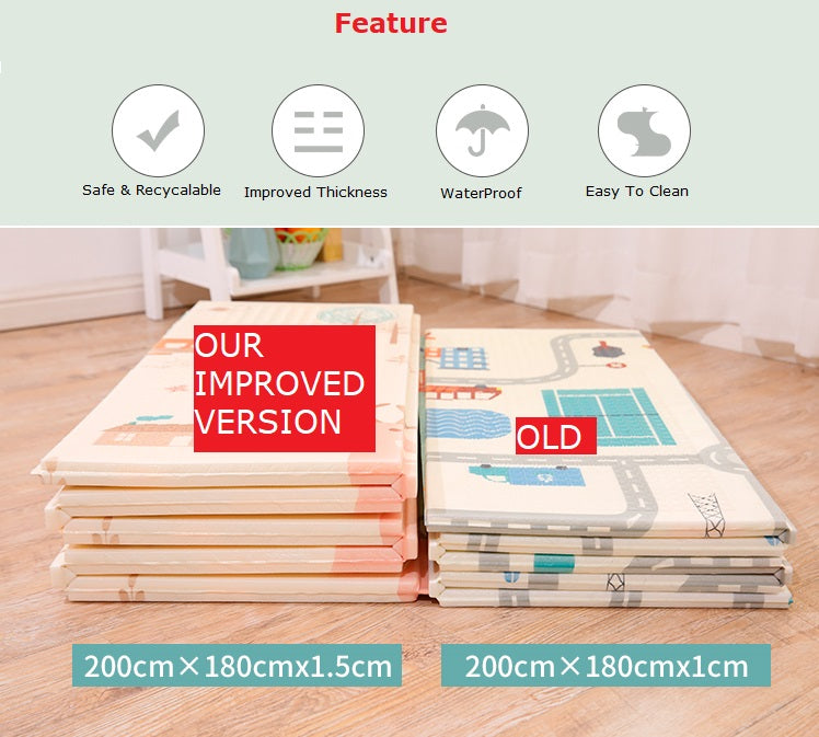 [15mm Thick Play Mat] 200x180cm Super Large Baby Crawling Play Mat