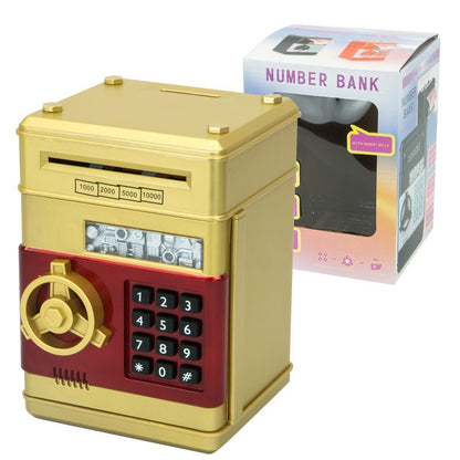 Mini ATM Password Money Box Electronic Piggy Bank Safety Cash Coins Saving Box Automatic Deposit Banknote