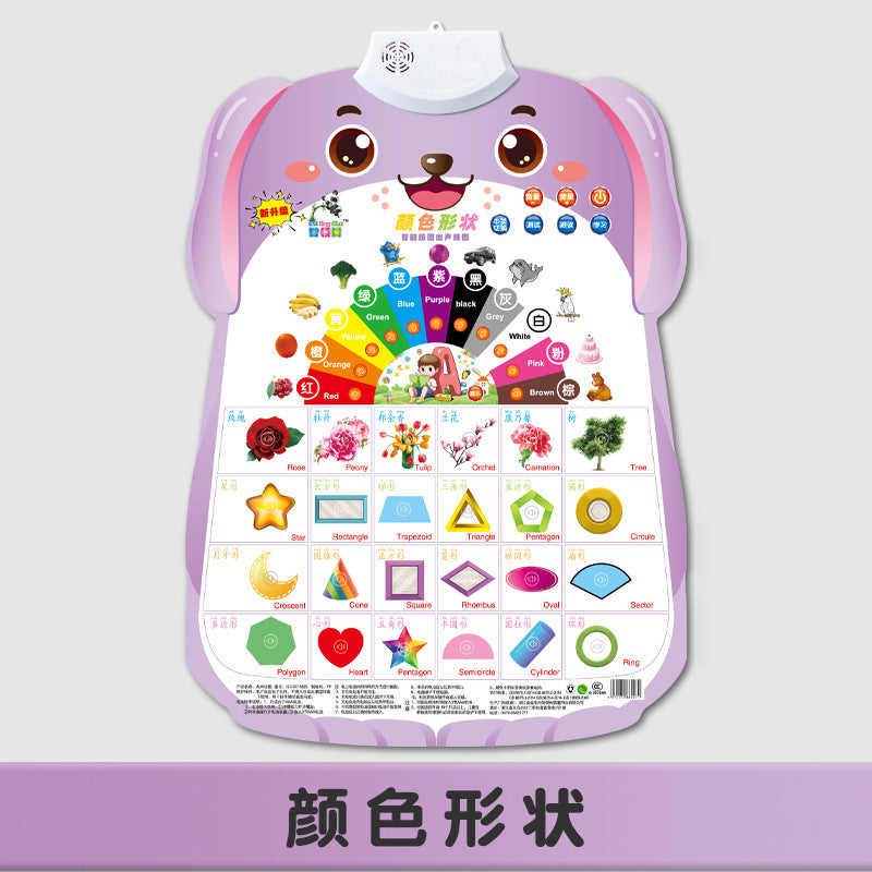 Kids Bilingual Audio Learning Hanging Board with Voice (Mandarin & English)