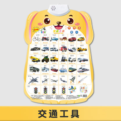 Kids Bilingual Audio Learning Hanging Board with Voice (Mandarin & English)