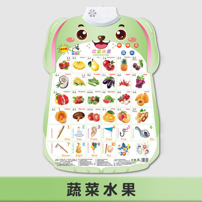 Kids Bilingual Audio Learning Hanging Board with Voice (Mandarin & English)