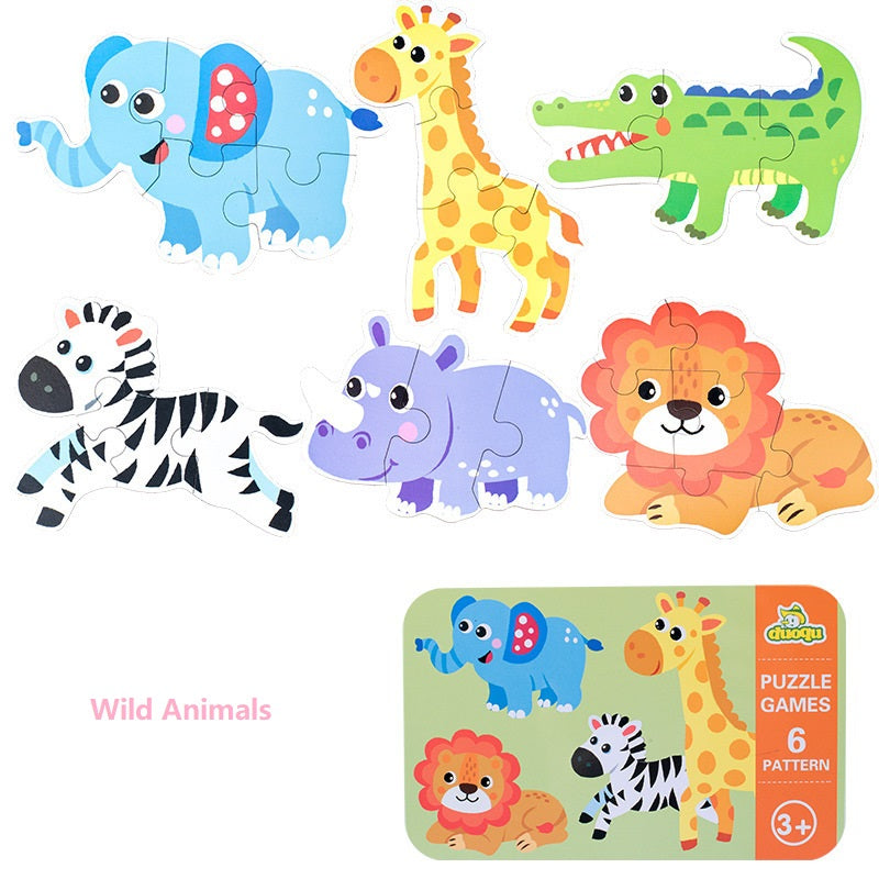 6-in-1 Kids Jigsaw Puzzle Toy Early Educational in Casing Box | Gift Goodie bags