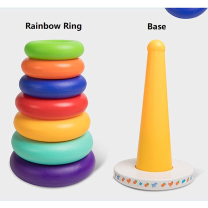 Toddler Stacking Toy Building Stack Ring Musical Tower 7 Colors & Shapes