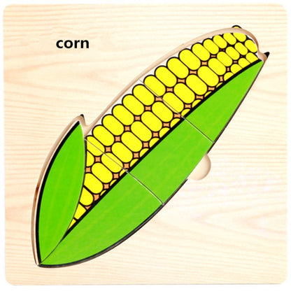 Wooden Puzzle Light Weight Jigsaw Puzzle for Object Learning Kids Toddlers