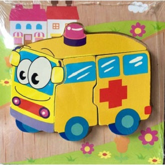 3D Wooden Puzzle Preschool Educational Toy