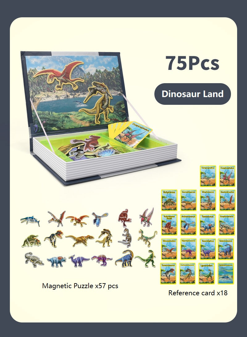 3D Magnetic Book for Kids, Jigsaw Puzzle with Different Themes