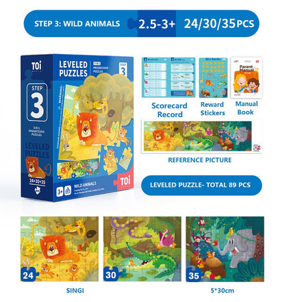 TOI Premium Steps Leveled Puzzle Jigsaw Puzzles for Kids