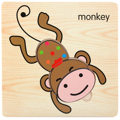 Wooden Puzzle Light Weight Jigsaw Puzzle for Object Learning Kids Toddlers