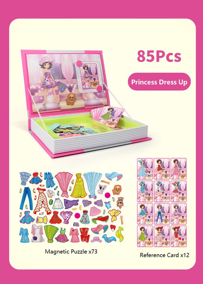 3D Magnetic Book for Kids, Jigsaw Puzzle with Different Themes